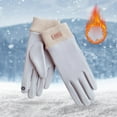 thumbnail image 4 of 2 pares de guantes suaves para adultos, mujeres, mujeres, pantallas táctiles, guantes de otoño para de , para deportes, moto, , ciclismo rosa gris Sunnimix Guantes de invierno para mujer, 4 of 8