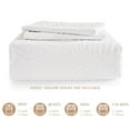 thumbnail image 3 of Exclusivo Mezcla Ultrasonic King Size Quilt Set White, 3 Pieces Lightweight Bedspread Leaf Pattern Bed Cover Soft Microfiber Coverlet Bedding Set for All Seasons, 3 of 6