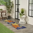 thumbnail image 4 of Nourison Aloha Outdoor Blue Multicolor 2' x 6' Area Rug (2x6), 4 of 8