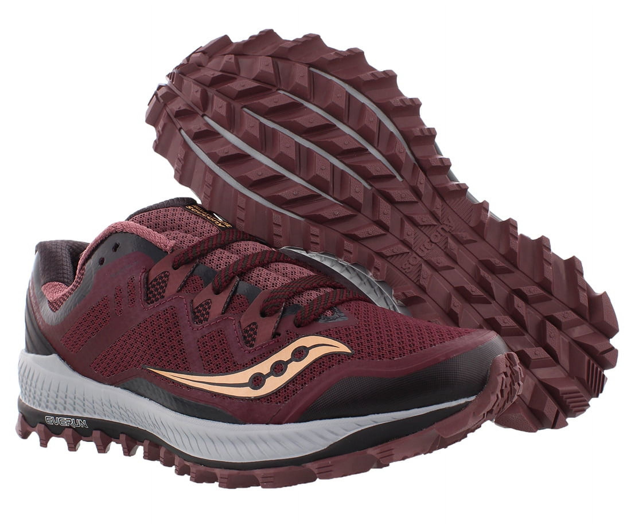 Saucony Peregrine 8 Womens Shoes Size 10.5 Color Wine Pearl
