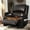 1 seat, variant on LOBERFVE Recliner Chairs for Adults, Oversize Manual Reclining Chair with 2-Tier Cushions, Faux Leather Recliner Chair with Hidden Storage Space, Living Room Recliner Chairs with Cup Holders - Brown