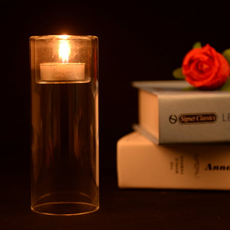 Warm European Romantic Dinner Home Transparent Glass Candlestick