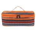 thumbnail image 3 of Bolsa de almacenamiento de vajilla con múltiples bolsillos, organizador para acampar, estuche para picnic, utensilios para barbacoa Algodón Naranja, 3 of 8