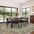 thumbnail image 4 of General Washable 10x13 Area Rug - Ultra Soft Living Room Area Rug Under Sofa Non-Slip Rugs for Bedroom Dining Room - Stain Resistant Farmhouse Decor for Family with Pets & Kids (Green, 10x13), 4 of 12