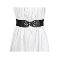 thumbnail image 3 of INSPIRE CHIC Women's Metal Interlocking Buckle Stretch Band Cinch Belt, 3 of 6