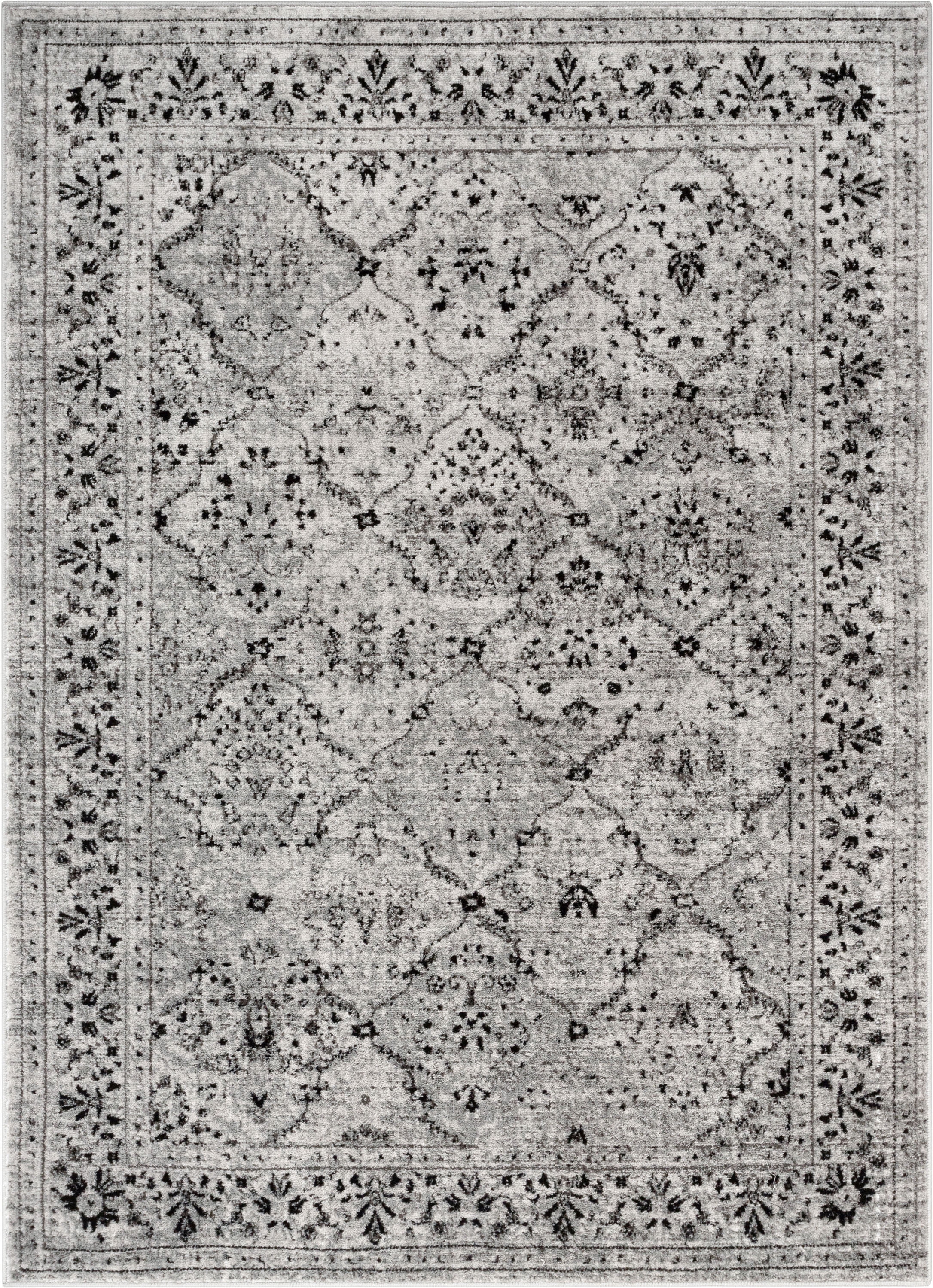 Well Woven Zazzle Argos Vintage Oriental Grey 7'10" x 9'10" Area Rug
