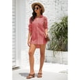 thumbnail image 2 of Women Beach Cover Shirt Button Up Shirt Summer Top Long Sleeved Bikini Swimsuit Top, 2 of 3