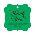thumbnail image 1 of Darling Souvenir Baby Shower Thank you Favor Tags Custom Hang Gift Tags-Green-50 Tags, 1 of 1