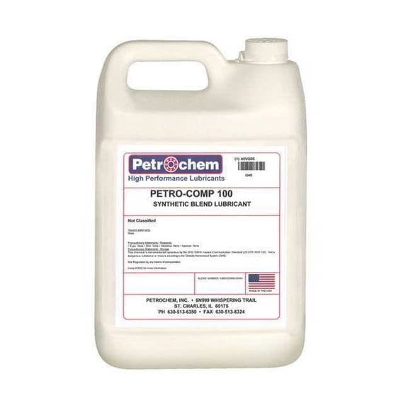 Petrochem Compressor Oil,1 gal.,Jug,Mineral Oil PETRO-COMP 100-001