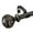 Floral Antique Black, variant on Decorative Window Curtain Rod 1-Inch Diameter with Modern Design Floral Carved Ball Finials, Drapery Curtain Pole Extends from 72 to 144 Inches,Floral Antique Bronze
