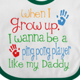 thumbnail image 4 of Inktastic Ping Pong Player like Daddy Boys or Girls Baby Bib, 4 of 4
