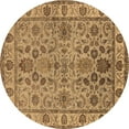 thumbnail image 1 of Ahgly Company Indoor Round Oriental Brown Industrial Area Rugs, 6' Round, 1 of 4