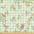 thumbnail image 2 of Ambesonne Neutral Colors Boho Fabric by the Yard Upholstery, Simple Leaves, 3 Yards, Pale Ruby Avocado Green, 2 of 5