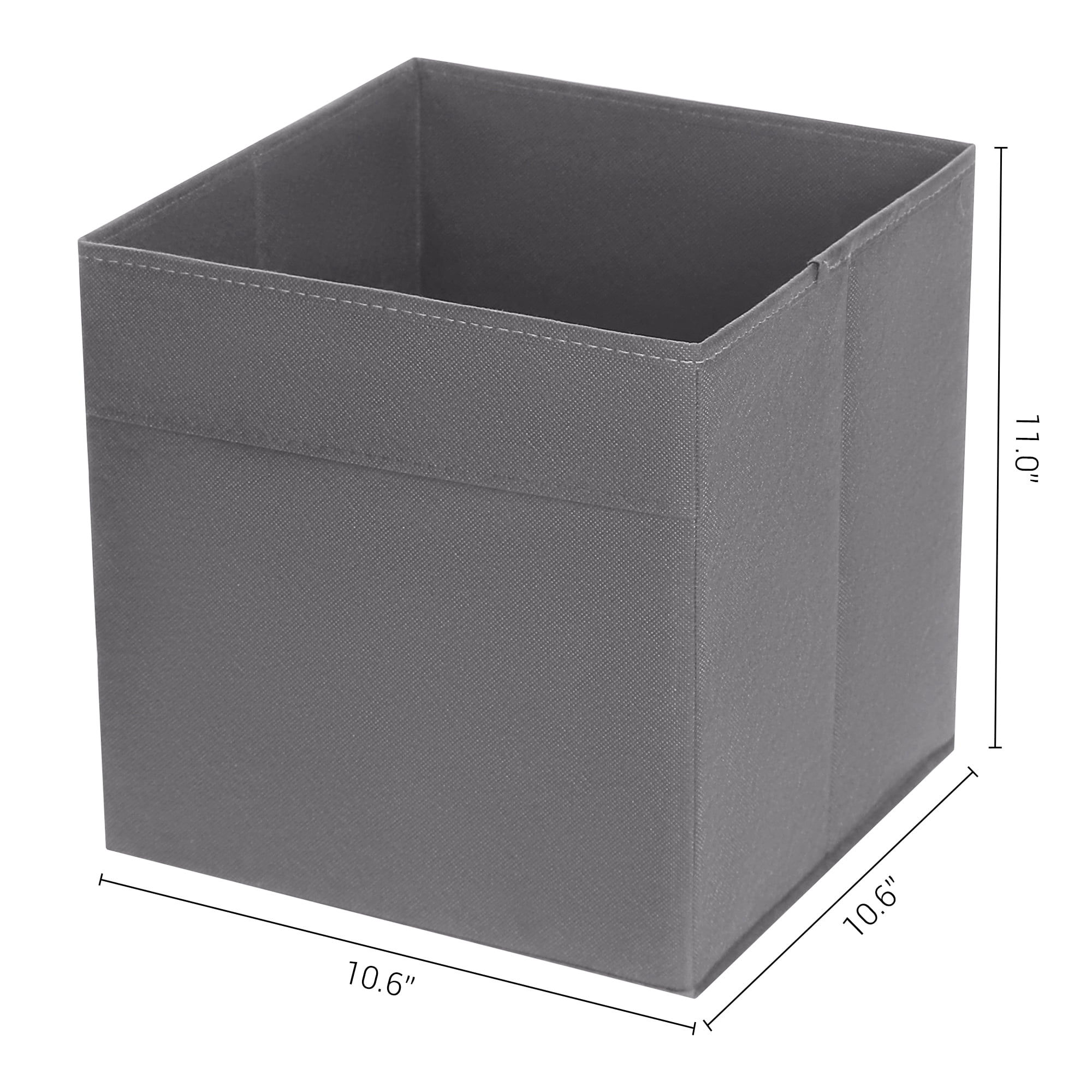Unique Bargains Fabric Storage Cube Storage Bin Storage Basket Grey 11*10.5*10.5in