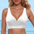 thumbnail image 2 of MKLEKYY Trajes De Baño Mujer 2 Piezas Women Lace Up Swimwear Tops Underwire Full Coverage Bikini Top Push Up Swim Crop Top Tie Back Bathing Suit Tops, 2 of 5