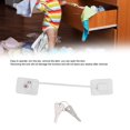 thumbnail image 3 of Cerraduras de seguridad para niños Ventana Puerta Cable Ventilador Bloqueo para niños Bloqueo de seguridad para bebés Limitador de apertura con llave para protección del bebé, 3 of 5