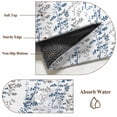 thumbnail image 6 of Navy Blue Grey Botanical Area Rugs 4'x6', Washable Small Throw Rugs for Office Bathroom, Spring Floral Summer Farmhouse Indoor Outdoor Rug Non-Slip Low Pile Carpet Runner Reversible Floor Mats, 6 of 8