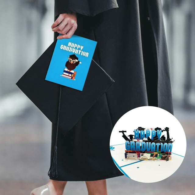 Graduation Greeting Card, Celebrating Graduation, Blank Inside, Gilded Edge, For High School & College Graduates, Achievement Recognition, Commemorative Card, Elegant Design, Academic Akmoler