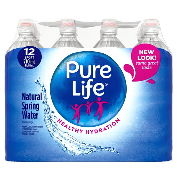 Pure Life Natural Spring Water, 12x710ml