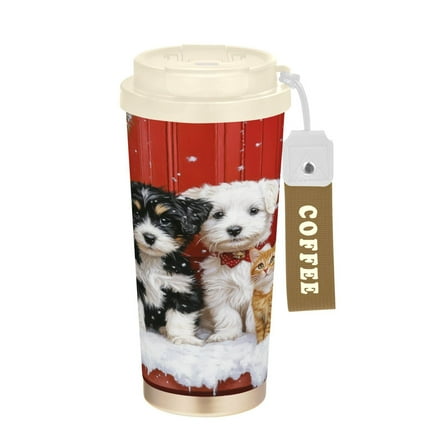 BZSMCE Coffe Bottles Stainless Steel Water Bottle With Fasshion Holiday Trio Printed