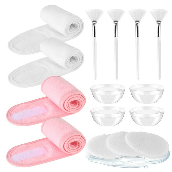 Set de 15 esponjas estéticas y 4 cepillos faciales para esthetician Supplies