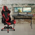 thumbnail image 2 of Flash Furniture Optis Black Gaming Desk and Red/Black Reclining Gaming Chair Set with Cup Holder, Headphone Hook & 2 Wire Management Holes, 2 of 13