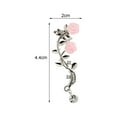 thumbnail image 2 of KDSJSXW Womens Earrings Women's Style Style Earrings Vintage Women Rose Flower Branch Rhinestone Climber Crawler Earrings Ear Jewelry Earring Studs for Women Pearl Earring Set (Gold,One Size), 2 of 6