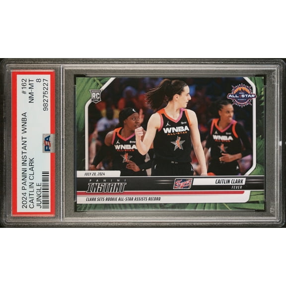 PSA 8 Caitlin Clark 2024 Panini Instant #162 Jungle SP Only 25 Made Rookie Card Indiana Fever