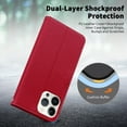 thumbnail image 6 of Dteck Wallet case for Samsung Galaxy A10, PU Leather Wallet case with Handstrap Kickstand Card Slots Magnetic Shockproof Flip Case For Samsung Galaxy A10,Red, 6 of 7