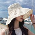 thumbnail image 2 of YooGuoGuo Womens Lace Bucket Hat Soft Cotton Lace Breathable Foldable UV Sun Protection Bucket Hat Summer Outdoor Beach Cap for Girls, 2 of 3