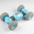 thumbnail image 3 of SAYFUT 2 Pack Remote Control Stunt Toy Car, 4WD 2.4G Gesture Sensing Remote Control Stunt Car with Four-Wheel Drive, Light Music Off-Road & Sports Status Suitable for Any Terrain-Blue, 3 of 5
