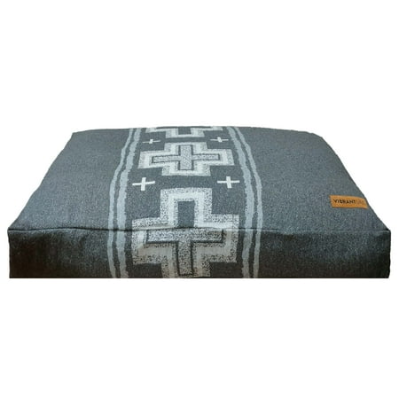Vibrant Life Rectangular Jacquard Bed Grey (Online Only) for Medium Size Dog