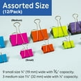 thumbnail image 4 of BAZIC Binder Clips Color Small Large Paper Clips (12/Pack), 6-Packs, 4 of 5