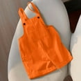 thumbnail image 5 of Sopiago Girls Overall Shorts Kids Summer Casual Girls Jumpsuit Adjustable Strap Toddler Girl Romper with Pockets (Orange,1-2 Years), 5 of 6