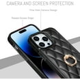 thumbnail image 4 of for iPhone 14 Pro Max Case Stand, Kickstand Mental Ring Elegant Luxury Leather for iPhone 14 Pro Max Case, Full Body Protection iPhone 14 Pro Max Case for Girls Women -Black, 4 of 14