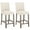 Beige, variant on Gymax 2PCS 24.5'' Counter Height Bar Stools Modern Fabric Upholstered Kitchen Chairs Beige