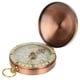 thumbnail image 1 of Montre de poche rétro portable en métal et cuivre avec couvercle rabattable, boussole pour camping, randonnée, bateau, 1 of 4