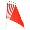 thumbnail image 1 of Unique Bargains Red Flag Stick, Hand Held Small Mini DIY Flag 8.2x5.5 Inch Triangle Pack of 20, 1 of 5