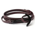 thumbnail image 5 of Pulseras para hombre, joyería, pulseras y brazaletes de cuero dobles, amistad para, 8, 5 of 5