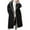 Black-02, variant on HTNBO Women's Open Front Long Cardigan Wool Blend Coat Casual Lapel Coatigan Coat Fall Jacket Outerwear with Pockets