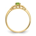 thumbnail image 2 of 14k Yellow Gold Solid Diamond & Peridot Band Ring, 2 of 7