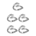 thumbnail image 2 of Qarigey Aleación anillo abierto estético boda fiesta favores nudillo mano joyería aniversario novias novios regalos decoración plata Type2 NO2 Qarigey CBP034858, 2 of 6