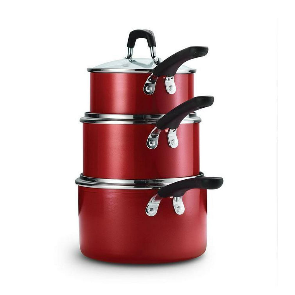 Tramontina 6-Piece Stackable Nonstick Sauce Pan Set (Assorted Colors