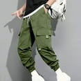 thumbnail image 4 of Mens Cargo Pants Casual Outdoor Hiking Pants for Men Tapered Straight Baggy Athletic Joggers Sweatpants Multic Pocket, 4 of 4