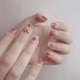 thumbnail image 1 of LUVCLS Parche para uña postiza con forma de arco y diamante francés para perforación corta, 1 of 1