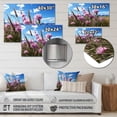 thumbnail image 4 of Designart "Cornflowers landscape IV" Floral Metal Art Living Room, 4 of 5
