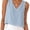 Blue, variant on Womens V Neck Sleeveless Linen Tank Top for Spring Summer Casual Daily Wear