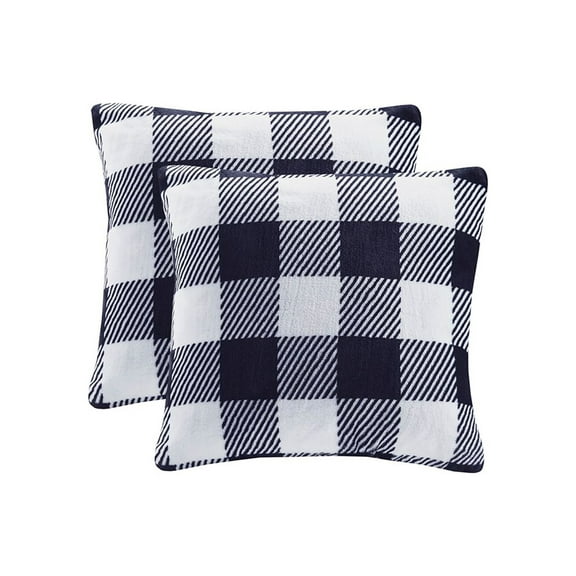 CHARTER CLUB White Plaid 18 X 18 Decorative Pillow