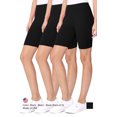 thumbnail image 5 of MOA Collection Women's Casual Seamless Elastic High Waist Running Yoga Biker Shorts Pants (Pack of 3), 5 of 5