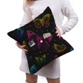 thumbnail image 6 of Bingfone Butterfly Linen Throw Pillow Covers Cushion Case Pocket Button Vintage Farmhouse Pillowcase For Sofa Couch Bed 18"X18", 6 of 9
